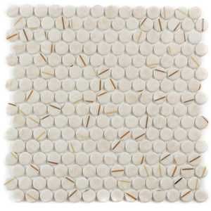 Lineas Beige Recycled Glass Matte Mosaic 2