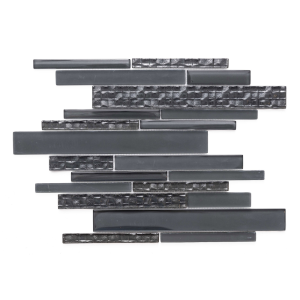 Charcoal Glass Textured Mosaic