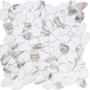 Calacatta Borghini Pebbles Matte Mosaic 2